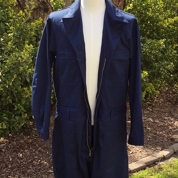 Men’s Military Navy Blue Zip Up Utility Coveralls Size 44L - Picture 15 of 16